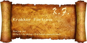 Krakker Fortuna névjegykártya